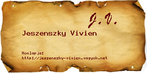 Jeszenszky Vivien névjegykártya